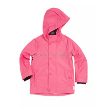 Fashion comfortable waterproof polyester little girl's rain jacket